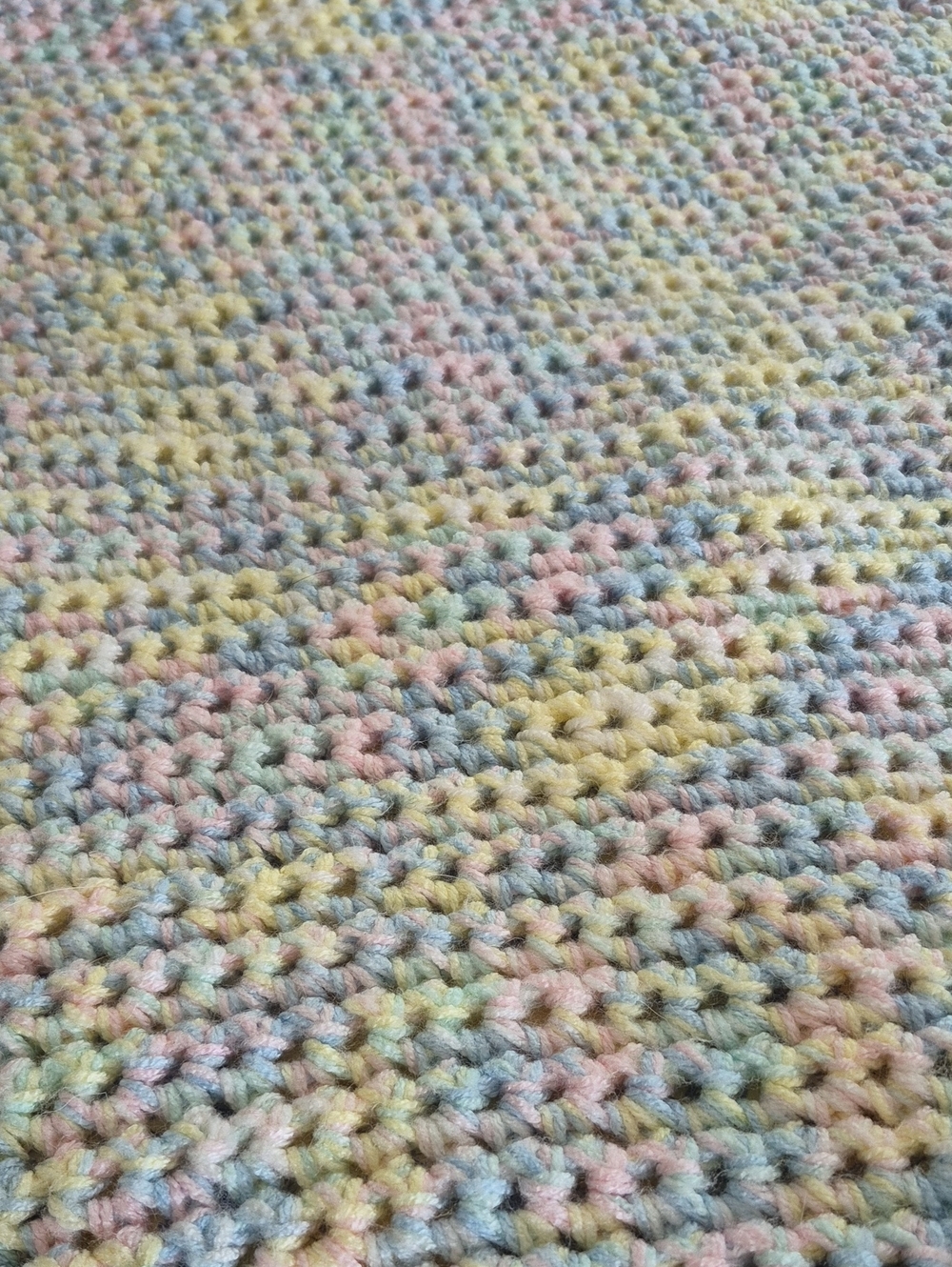 Pastel Multi-Color Crocheted Baby Blanket - Soft Home Bedding
